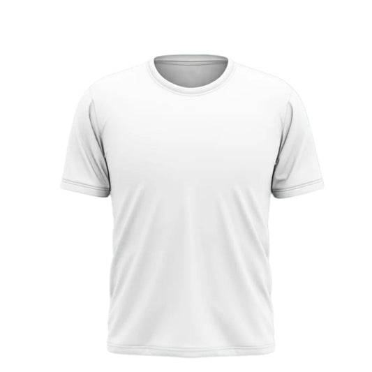White Half Sleeves Plain T-Shirt
