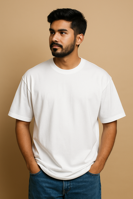 White Oversized Plain T-Shirt