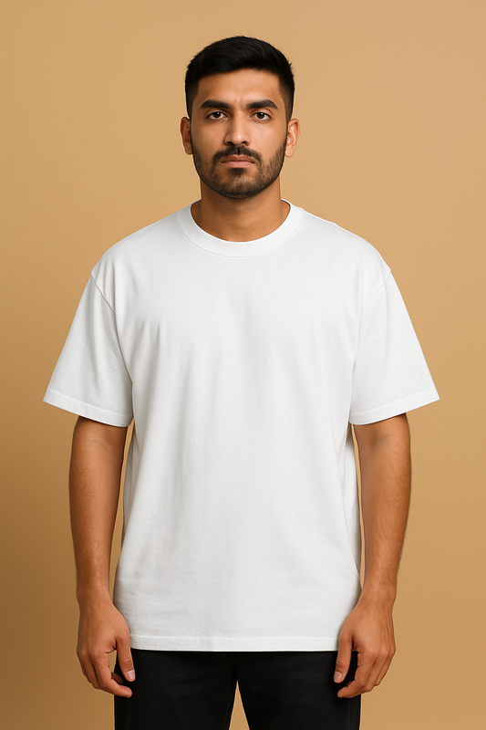 White Oversized Plain T-Shirt