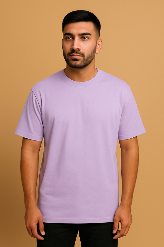 Lilac Oversized Plain T-Shirt