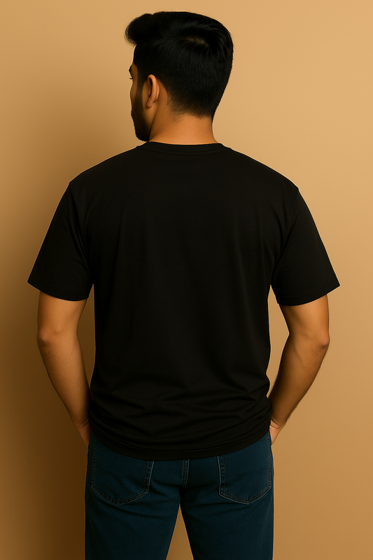 Black Oversized Plain T-Shirt