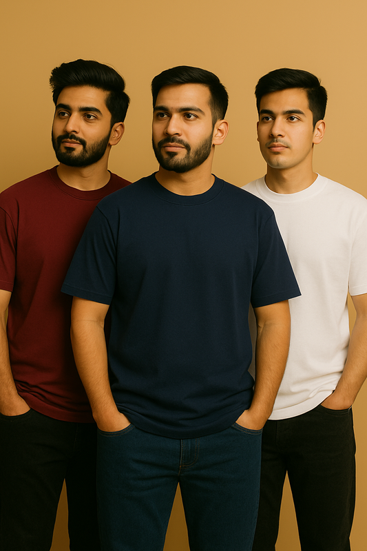 Any Pack Of 3 Oversized Plain T-Shirt