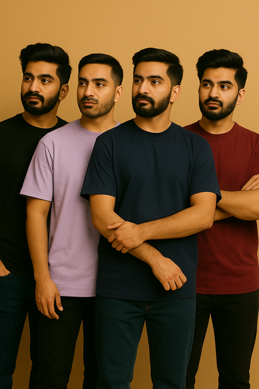 Any Pack Of 4 Oversized Plain T-Shirt
