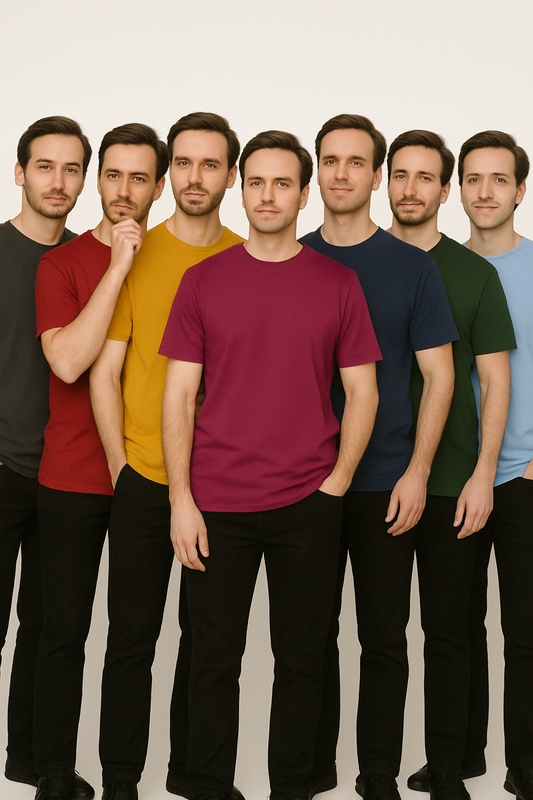 Any Pack Of 7 Half Sleeves Plain T-Shirt