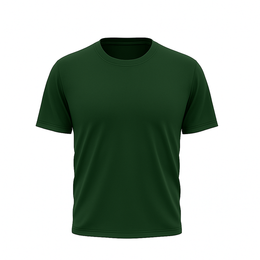 Green Half Sleeves Plain T-Shirt
