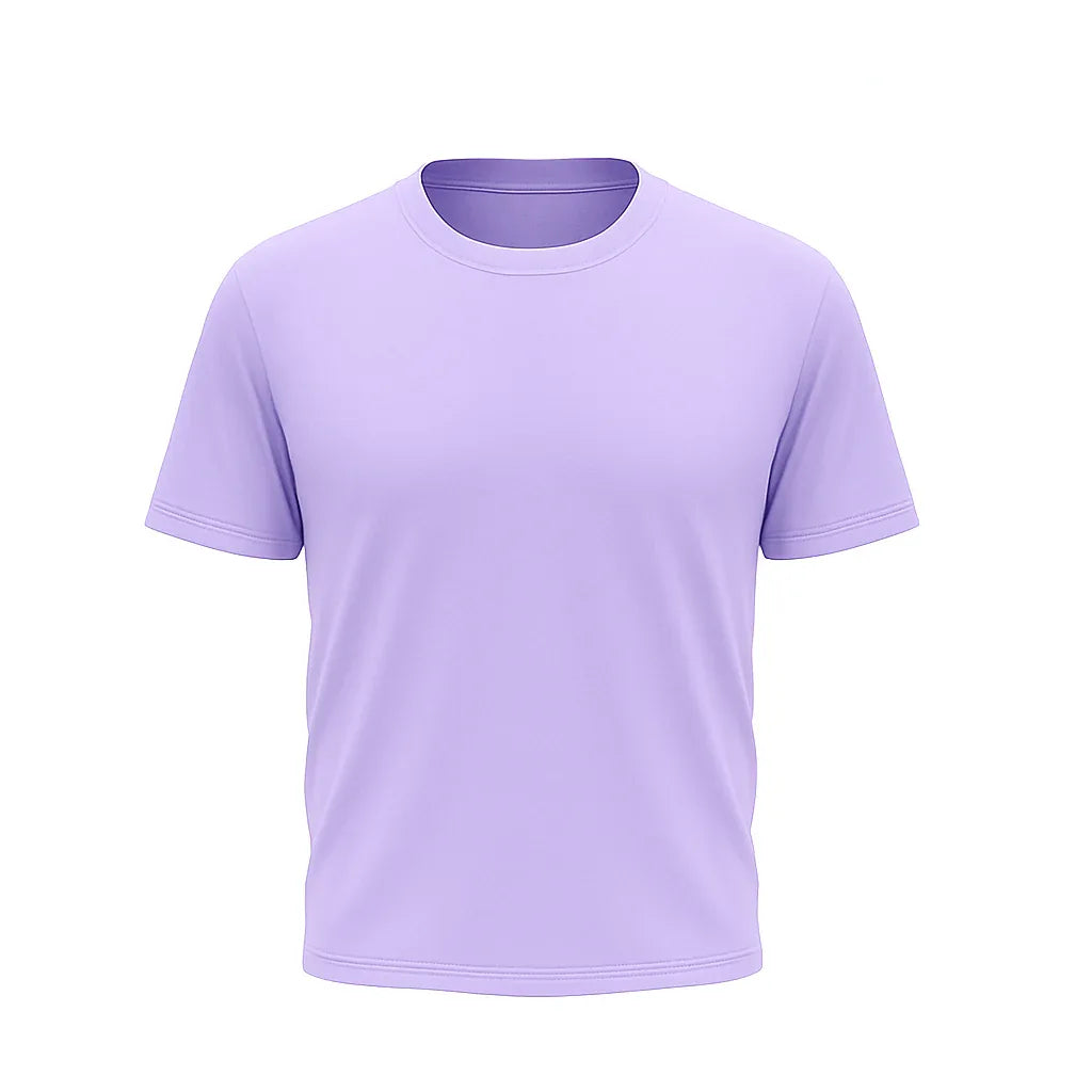 Lavender Half Sleeves Plain T-Shirt