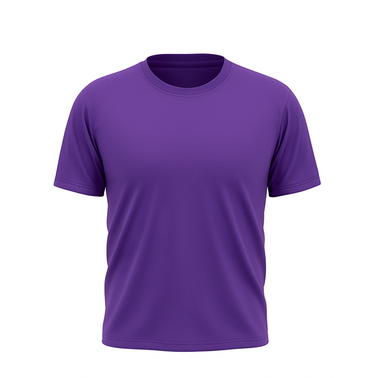 Purple Half Sleeves Plain T-Shirt