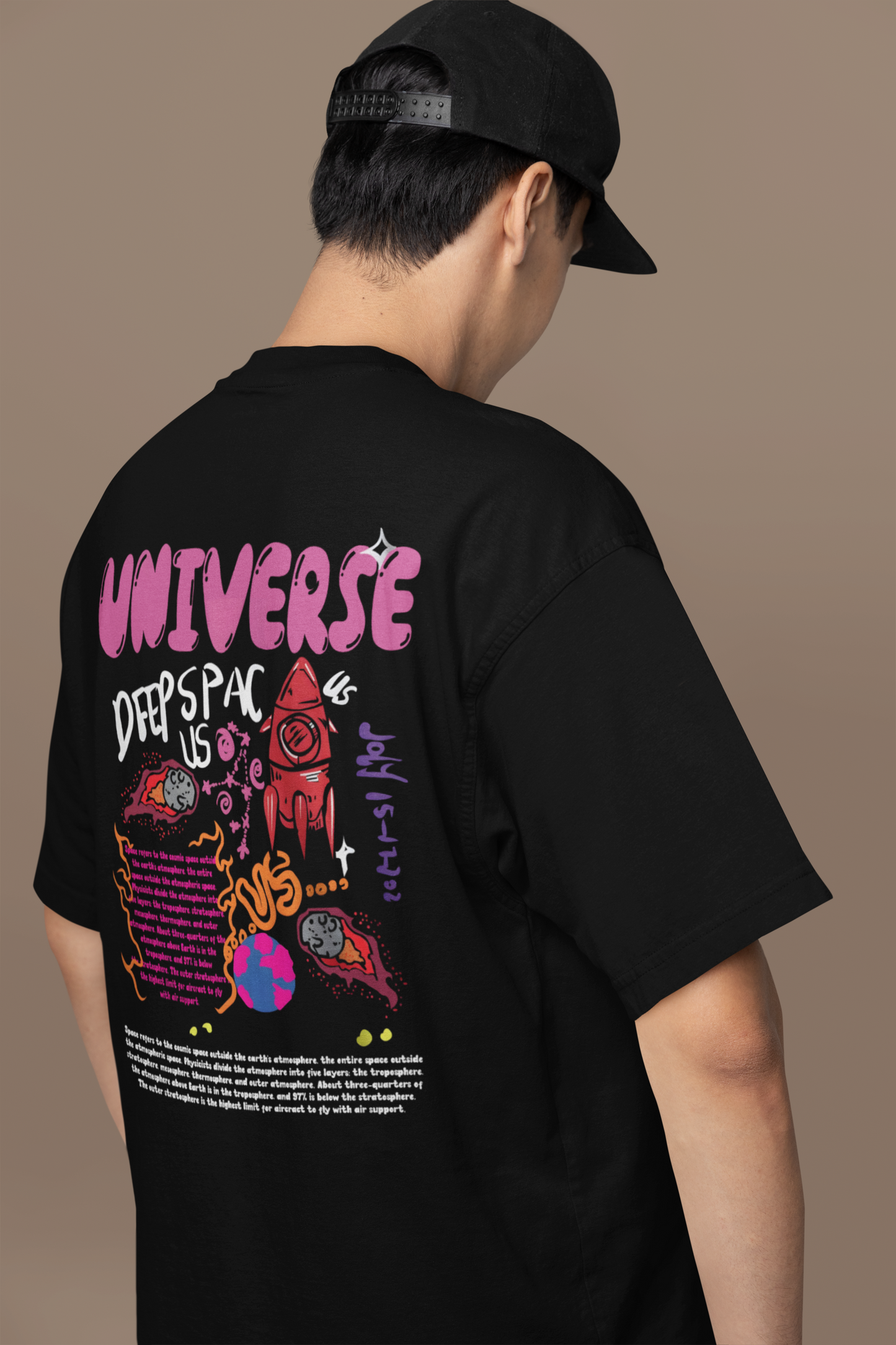 Universe Oversized Graphic T-Shirt
