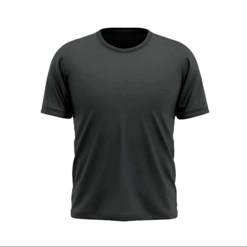 Grey Half Sleeves Plain T-Shirt